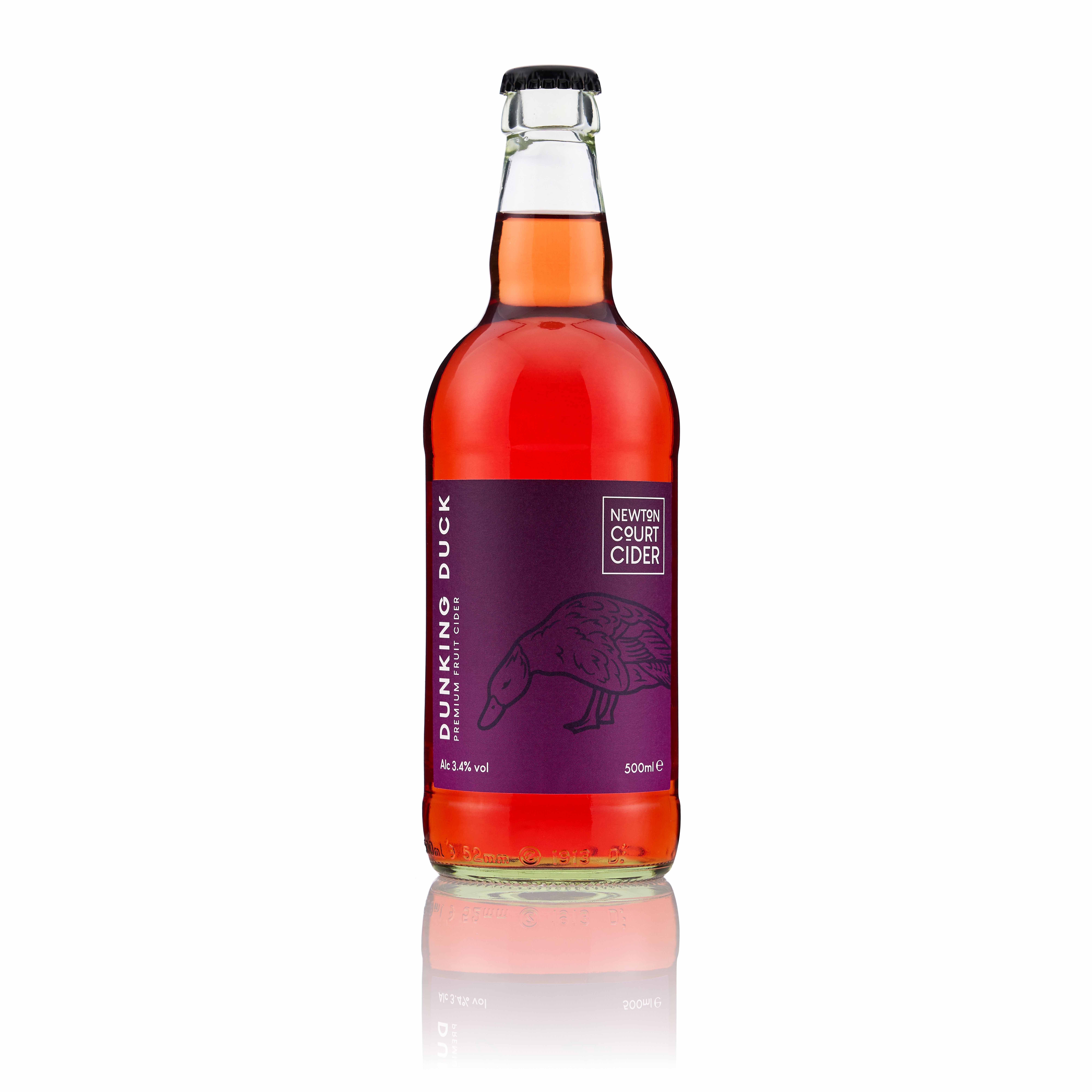12 x 500ml Bottles Newton Court 'Dunking Duck' Blackcurrant Cider